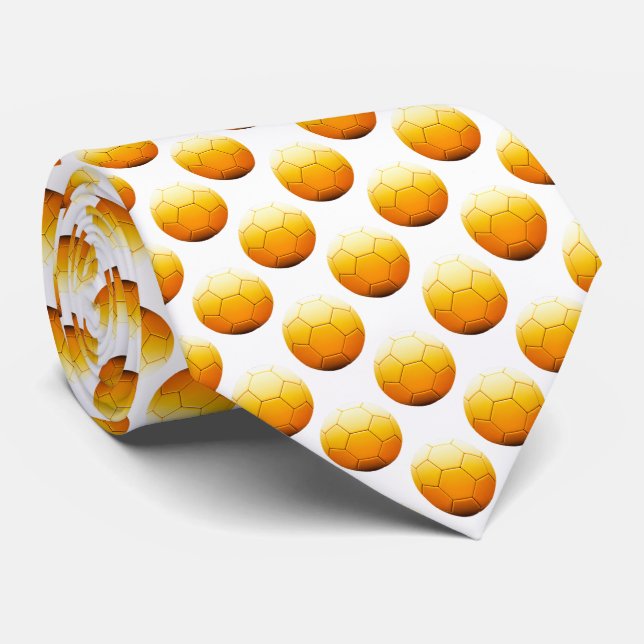 Cravate Motif de volley-ball cool Orange (Roulé)