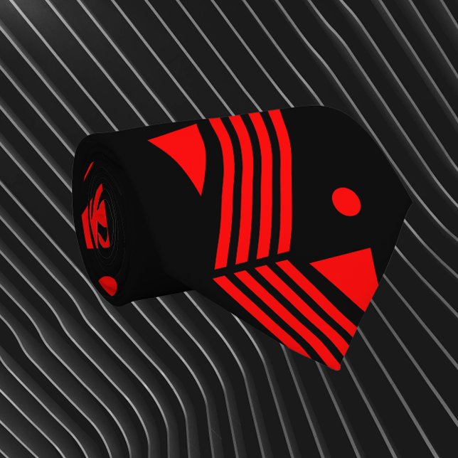Cravate Motif décoratif en rouge et noir (Créateur téléchargé)