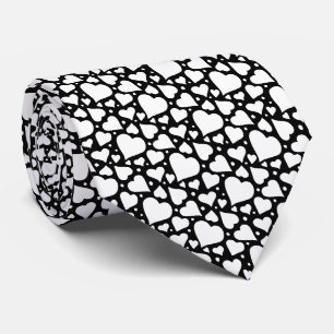 Cravate Motif des Coeurs de la Saint-Valentin. Couleur BG