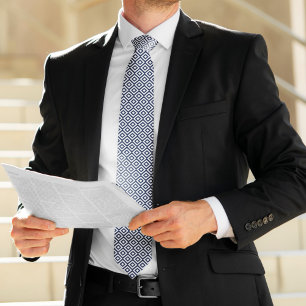 Cravate Motif des diamants bleus de la marine