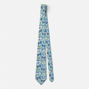 Cravate Motif des papillons Blue Morpho