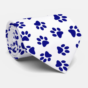 Cravate Motif Des Paws, Paws Chiens, Paws Bleus Marine