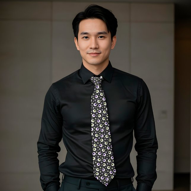 Cravate Motif d'eyeball à thème Halloween amusant (Créateur téléchargé)