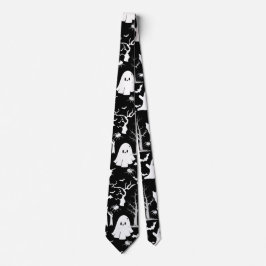 Cravate Motif d'Halloween. Éffrayant et mignon.b Black BG