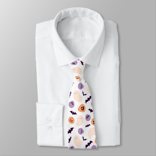Cravate Motif d'Halloween pour enfants amusants (Attaché)