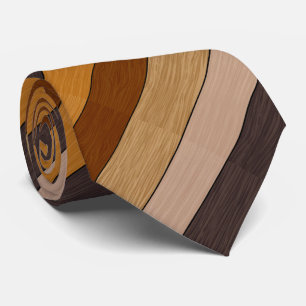 Cravate Motif Diagonal Brown Wood Stripes