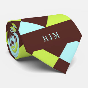 Cravate Motif diamant gras monogramme