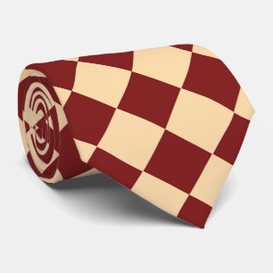 Cravate Motif diamant rouge jaune Checker