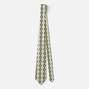 Cravate Motif diamant vert olive
