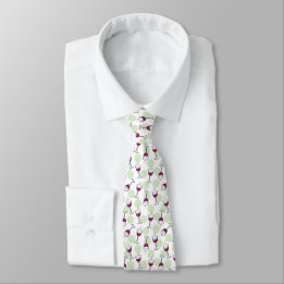 Cravate Motif d'illustration de lunettes de vin rouge