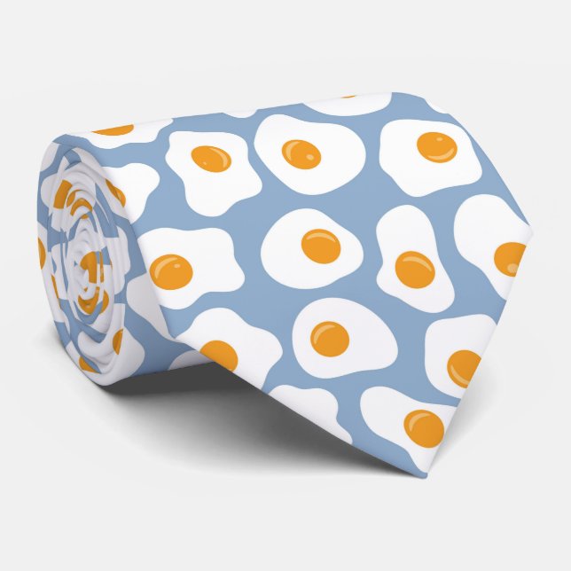 Cravate motif d'oeuf de petit-déjeuner cool carrelé (Roulé)