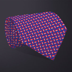Cravate Motif Drapeau Cambodge Patchwork