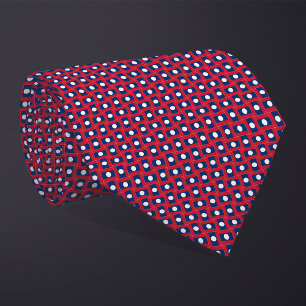 Cravate Motif Drapeau du Laos Patchwork