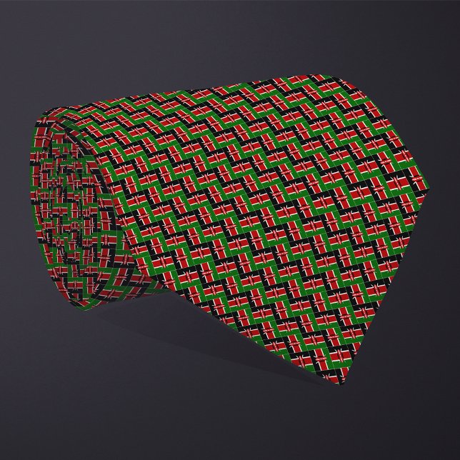 Cravate Motif Drapeau Kenya Patchwork (Créateur téléchargé)