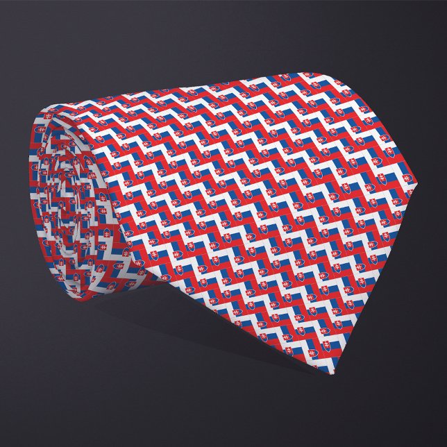 Cravate Motif Drapeau Patchwork Slovaquie (Créateur téléchargé)