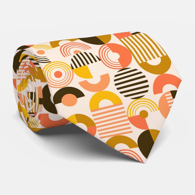 Cravate Motif du cercle d'art moderne de Retro Bauhaus (Roulé)