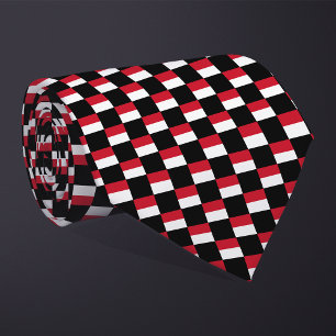 Cravate motif du drapeau À damiers Monaco
