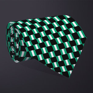 Cravate motif du drapeau À damiers Nigeria