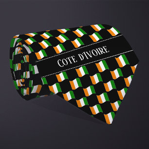 Cravate Motif du drapeau de la Côte d'Ivoire