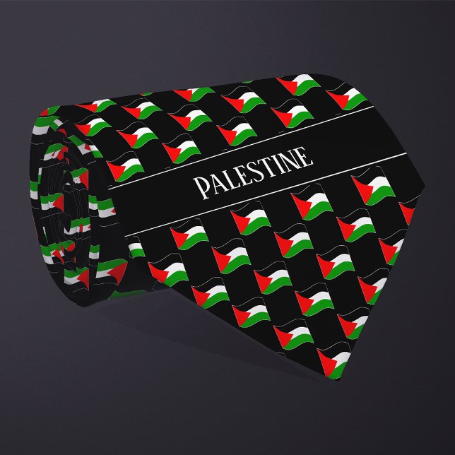Cravate Motif du drapeau de la Palestine (Créateur téléchargé)