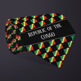 Cravate Motif du drapeau de la République du Congo