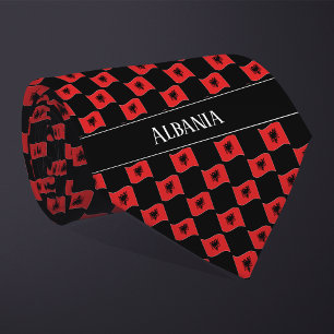 Cravate Motif du drapeau de l'Albanie