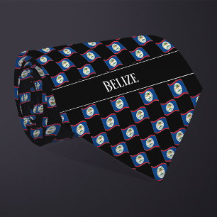 Cravate Motif du drapeau du Belize