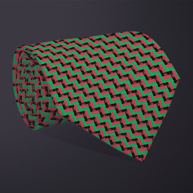 Cravate Motif du drapeau du Malawi Patchwork (Créateur téléchargé)
