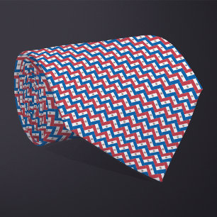 Cravate Motif du drapeau paraguayen Patchwork