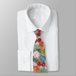 Cravate Motif du jardin des fleurs printanières