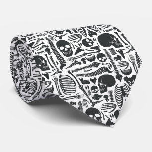 Cravate Motif du squelette humain