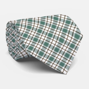 Cravate motif écossais vert à damiers clair