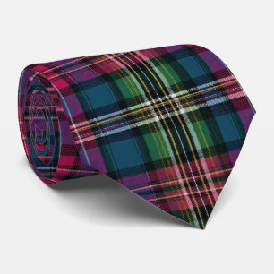 Cravate Motif élégant carreaux et gingham couleurs sombres