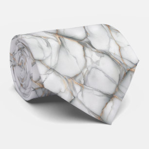 Cravate Motif élégant de veines de marbre