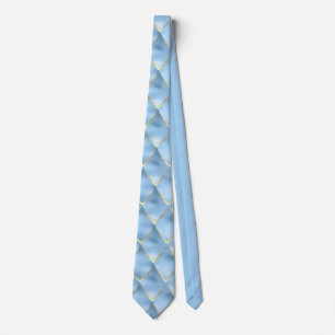 Cravate Motif élégant en écailles de dragon bleu bébé or