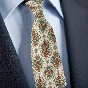 Cravate Motif Élégant Traditionnel Rustique