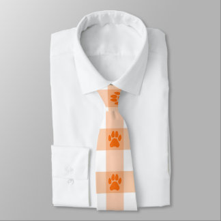 Cravate Motif Empreinte de patte Orange - Joli Conception