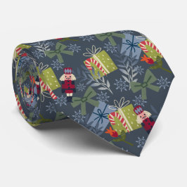 Cravate motif en carrelage de noix de Noël festif