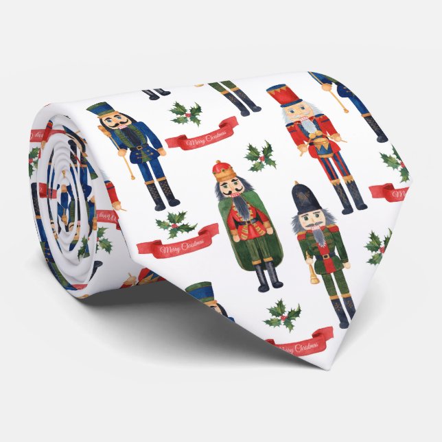 Cravate Motif en carrelage de noix de Noël festif (Roulé)
