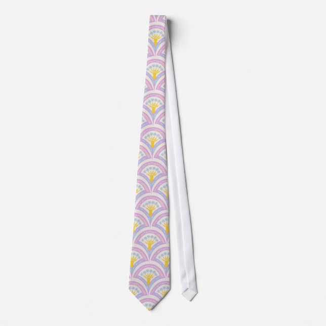 Cravate Motif en coquille de couleur pastel (Devant)