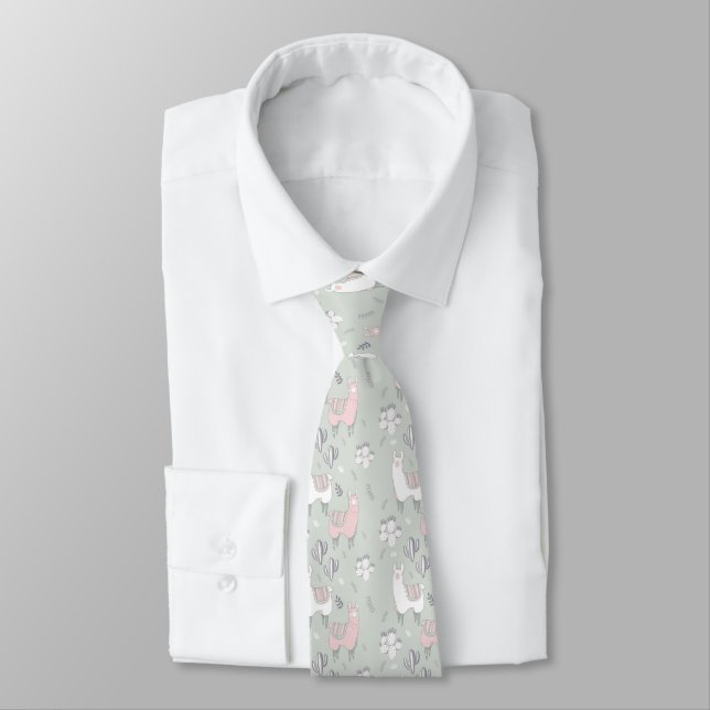 Cravate Motif en pastel de lama (Attaché)