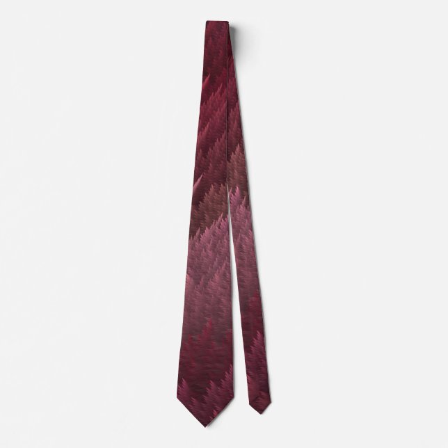 Cravate Motif en plumes de taran rouge (Devant)