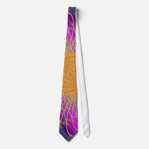 Cravate Motif en spirale coloré