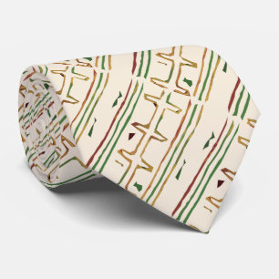 Cravate Motif en tissu de boue africain exotique