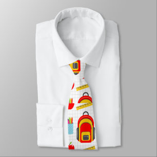 Cravate Motif enseignant Coloré