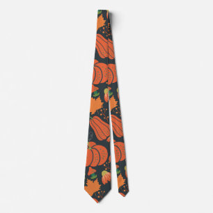 Cravate Motif et carottes citrouille rouge sans soudure