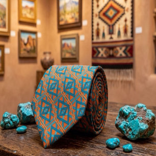 Cravate Motif et couleurs d'art de style sud-ouest américa