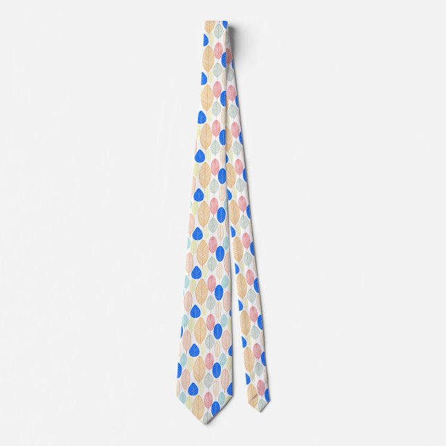 Cravate Motif feuille - Couleurs 02 (Devant)