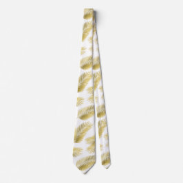 Cravate Motif Feuille Gold Foil Palm