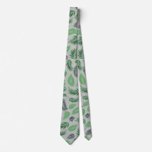 Cravate Motif Feuille tropical 11